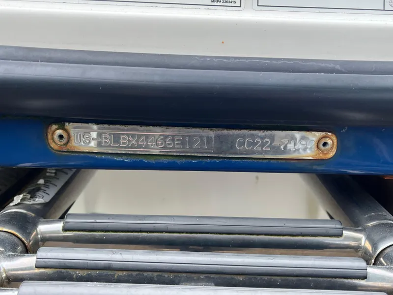 Slide: The Image of 2021 Bayliner Trophy boat identification plate with serial number. - 15