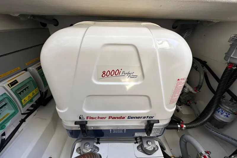 Slide: The Image of Fischer Panda generator in 2023 Beneteau Antares 11 Fly engine room. - 65