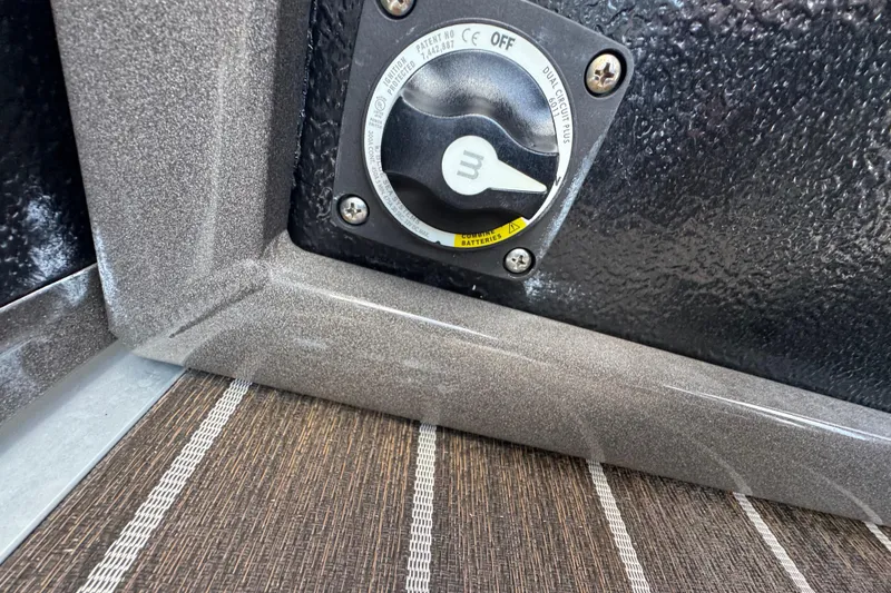 Slide: The Image of Simrad marine display on Premier Solaris 230, 2022 model, showing navigation and radar options. - 46