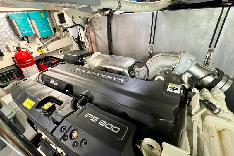 Slide: The Image of Engine room of 2015 Absolute 56 FLY yacht with Volvo Penta IPS 800 engine. - 25