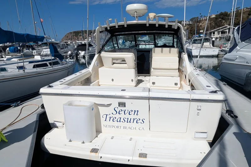 Slide: The Image of 1995 Tiara Yachts 3100 Open docked at Newport Beach marina. - 45