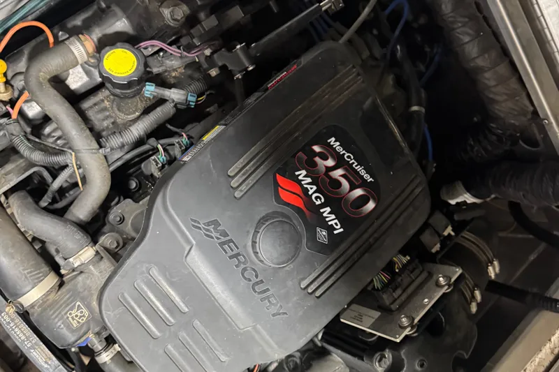 Slide: The Image of Engine of 2006 Bennington 2575 RL I/O with MerCruiser 350 MAG MPI. - 13