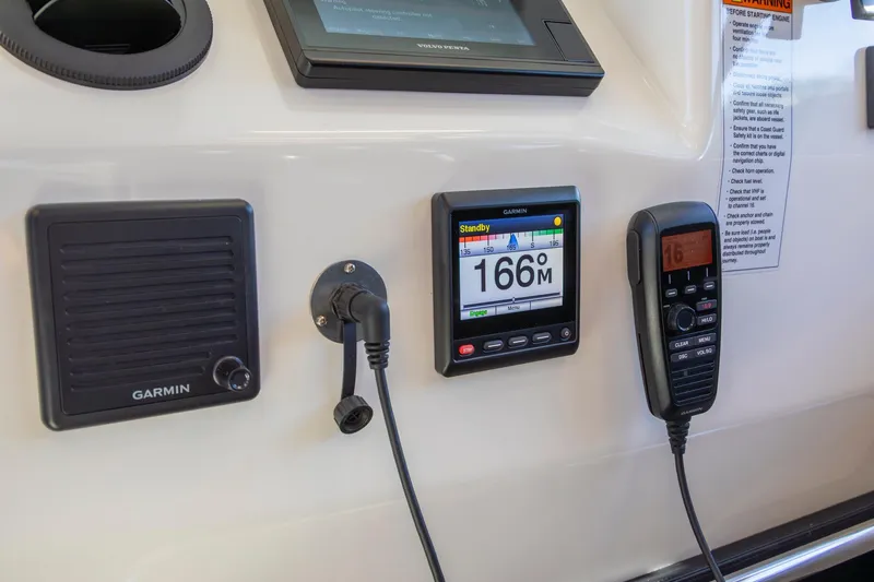Slide: The Image of Control panel of 2018 Cranchi Eco Trawler 53 Long Distance with Garmin navigation equipment. - 107