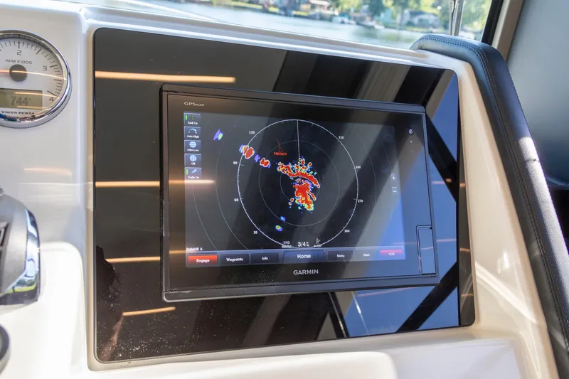 Slide: The Image of Garmin GPS display on 2018 Cranchi Eco Trawler 53 Long Distance dashboard. - 113