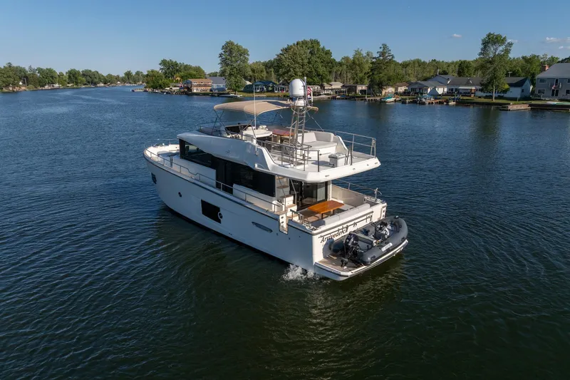 Slide: The Image of 2018 Cranchi Eco Trawler 53 Long Distance cruising on a serene lake. - 152