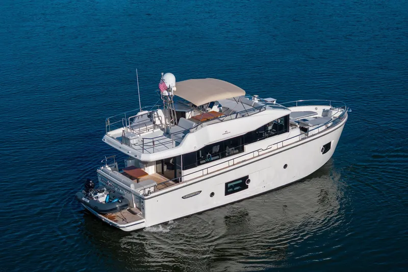 Slide: The Image of 2018 Cranchi Eco Trawler 53 Long Distance yacht cruising on calm blue waters. - 6