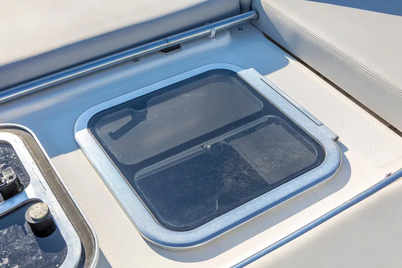 Slide: The Image of Hatch detail on 2018 Cranchi Eco Trawler 53 Long Distance yacht deck. - 61