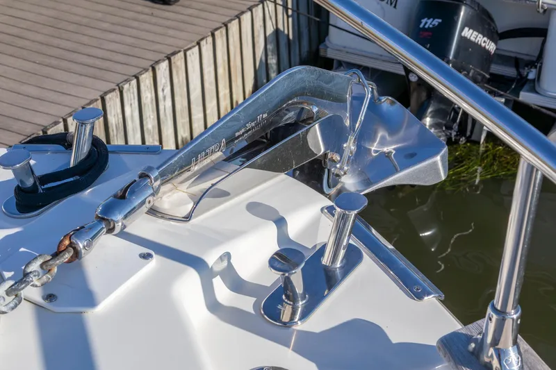 Slide: The Image of 2018 Cranchi Eco Trawler 53 Long Distance anchor and deck details. - 71