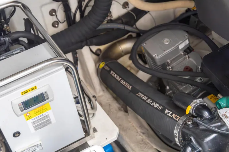 Slide: The Image of Engine room of 2018 Cranchi Eco Trawler 53 Long Distance with Volvo Penta components. - 83