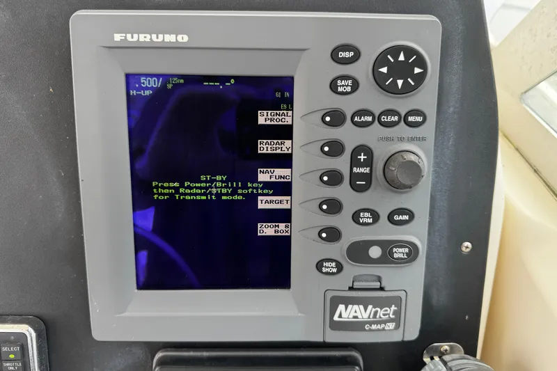 Slide: The Image of Furuno NAVnet marine display on 2005 Pursuit 2870 Walkaround boat dashboard. - 30