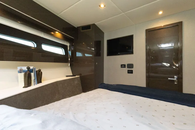 Slide: The Image of Luxurious bedroom interior of 2019 Cruisers Yachts 50 Cantius with modern decor and amenities. - 36