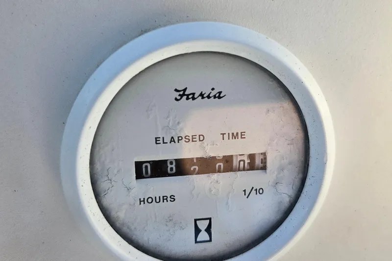 Slide: The Image of Hour meter on 1991 Mainship 35 Open Bridge, showing elapsed time. - 26