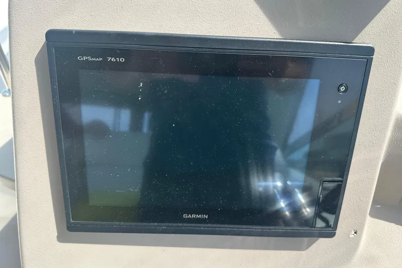 Slide: The Image of Garmin GPSmap 7610 on 2001 Cruisers Yachts 3870 Express dashboard. - 9