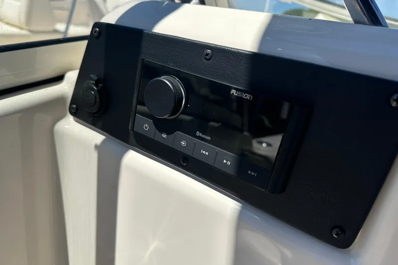 Slide: The Image of 2018 Grady-White Freedom 215 boat audio system with Bluetooth connectivity. - 24