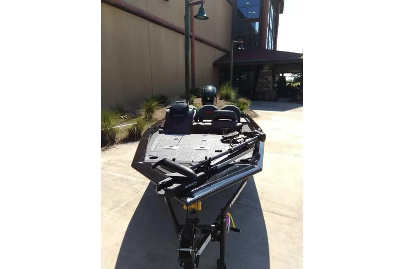 Slide: The Image of 2026 Tracker Pro Team 175 Crappie Edition boat parked outdoors. - 11