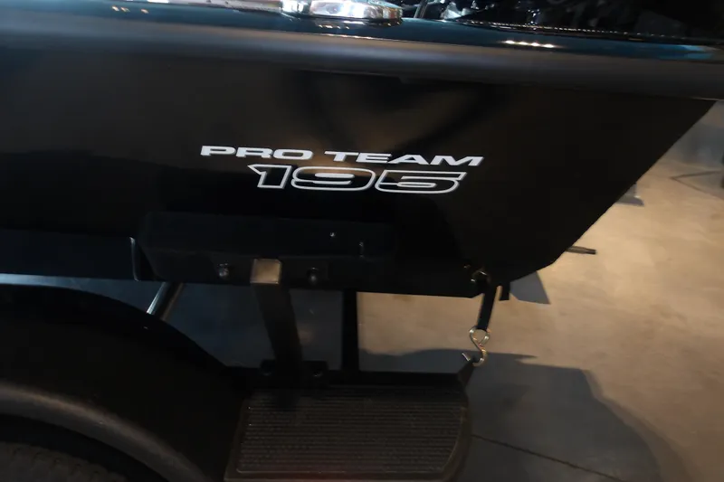 Slide: The Image of 2026 Tracker Pro Team 175 Crappie Edition boat, close-up view of model name. - 26