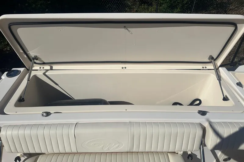 Slide: The Image of Open storage compartment on 2008 Grady-White Canyon 336 boat. - 13