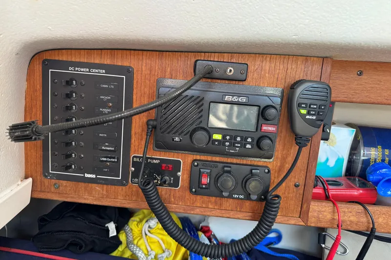 Slide: The Image of Control panel of a 2006 Alerion Express 28 sailboat with B&G equipment. - 6