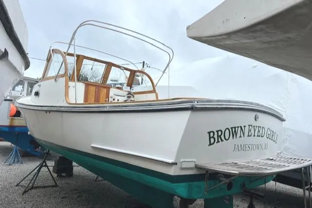 Slide: The Image of 2001 Duffy 26 boat named "Brown Eyed Girl" in storage, Jamestown, RI. - 7