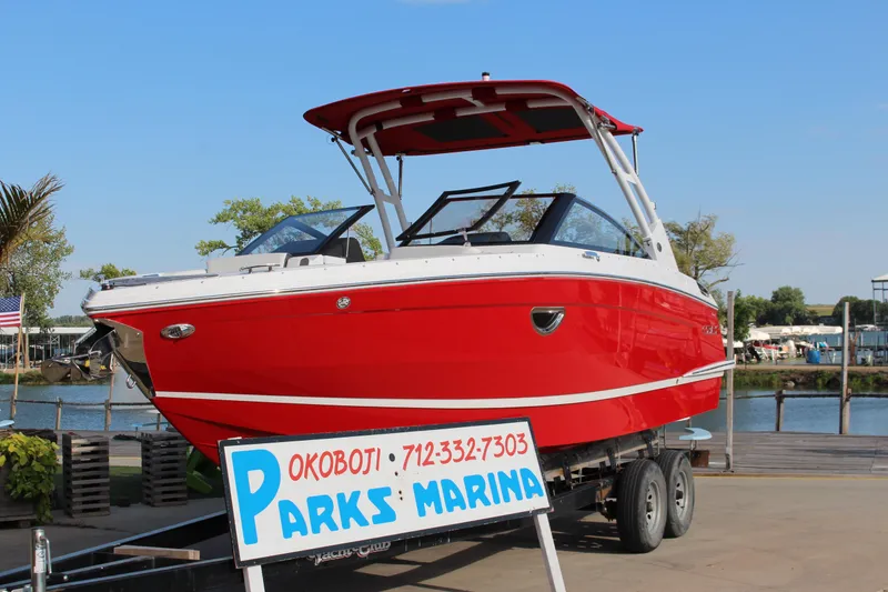 The Image of 2026 Cobalt R6 boat in red at Parks Marina, Okoboji. - 0