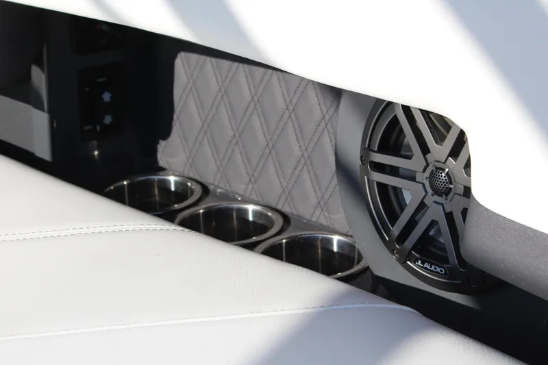 Slide: The Image of 2026 Cobalt R6 interior with JL Audio speaker and stainless steel cup holders. - 54