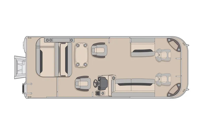 Slide: The Image of Manufacturer Provided Image: Top view of 2022 Princecraft Sportfisher 23-2S RL boat layout. - 5