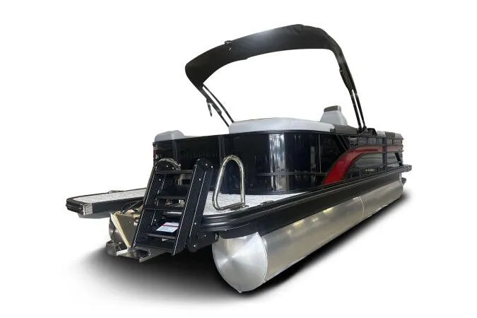 Slide: The Image of 2026 Bennington 22 SSR pontoon boat with sleek design and modern features. - 5