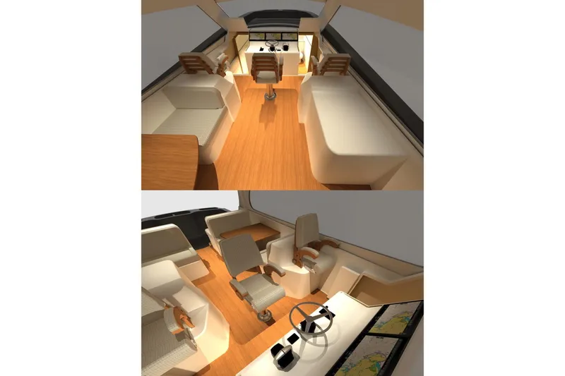 Slide: The Image of Blueprint of 2026 Front Runner 55 Catamaran, showcasing detailed interior and exterior layouts. - 3