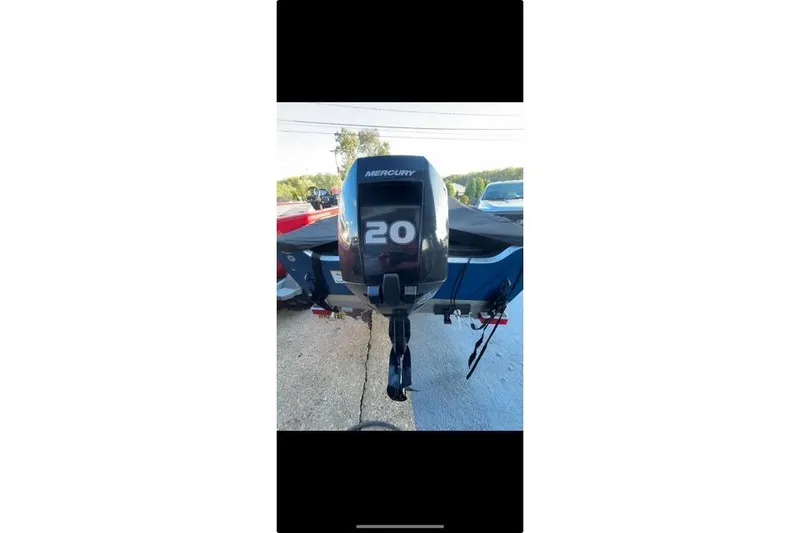 Slide: The Image of 2023 Lund 1600 Fury SS boat with Mercury 20 outboard motor. - 3