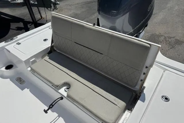 Slide: The Image of 2023 Sportsman Tournament 214 SBX Bay Boat with foldable rear seating. - 17