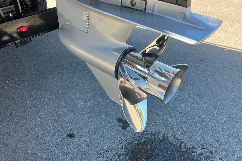 Slide: The Image of 2023 Barletta CORSA 25UE boat propeller on pavement background. - 22