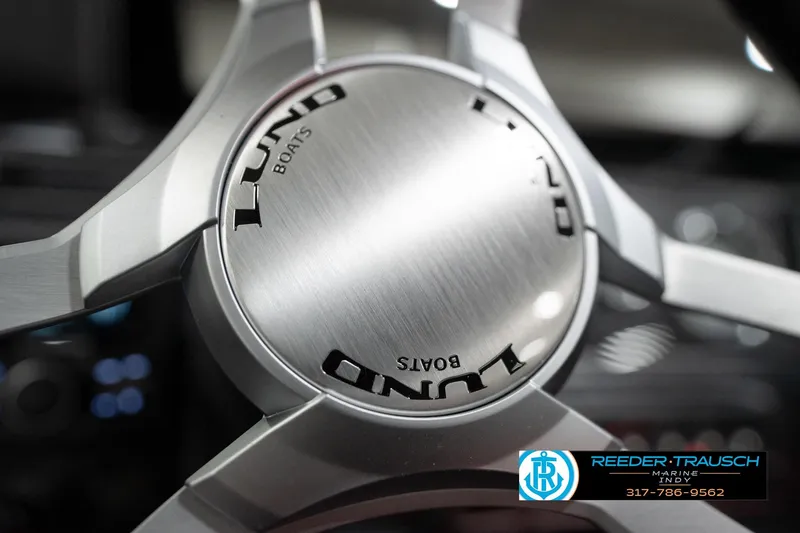 Slide: The Image of Close-up of 2026 Lund 1875 Crossover XS steering wheel with logo. - 35