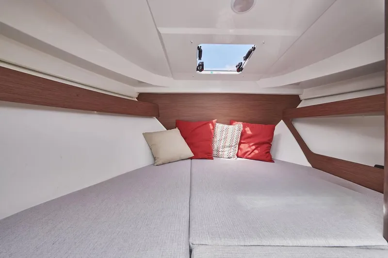 Slide: The Image of Manufacturer Provided Image: 2022 Jeanneau NC Weekender 795 Series 2 cabin interior with skylight and cushions. - 39