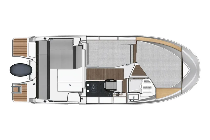 Slide: The Image of Manufacturer Provided Image: Top view of 2022 Jeanneau NC Weekender 795 Series 2 boat layout. - 42