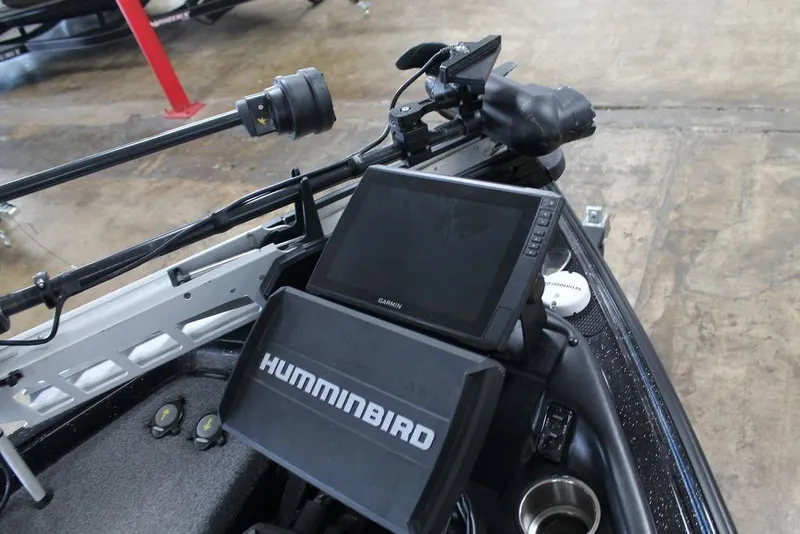 Slide: The Image of 2024 Phoenix 721 Pro XP boat with Humminbird and Garmin electronics setup. - 8