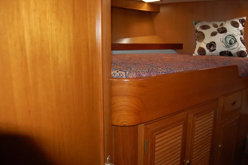 Slide: The Image of Luxurious wooden cabin interior of 2001 Ocean Alexander Classico yacht. - 55