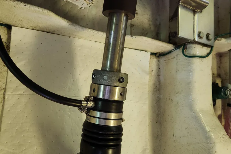 Slide: The Image of Close-up of mechanical component in 2001 Ocean Alexander Classico yacht. - 77