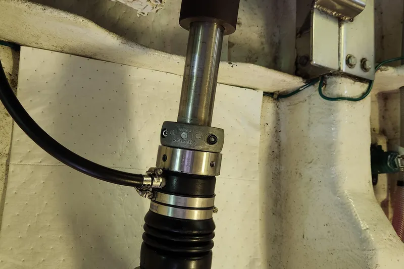 Slide: The Image of Close-up of mechanical component in 2001 Ocean Alexander Classico yacht. - 95