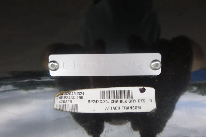 Slide: The Image of 2024 Ranger Reata 243C identification plate with serial and model numbers. - 14