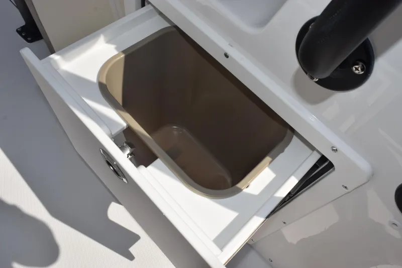 Slide: The Image of Storage compartment on 2026 Sea Hunt Ultra 275 SE boat, featuring sleek design and functionality. - 26