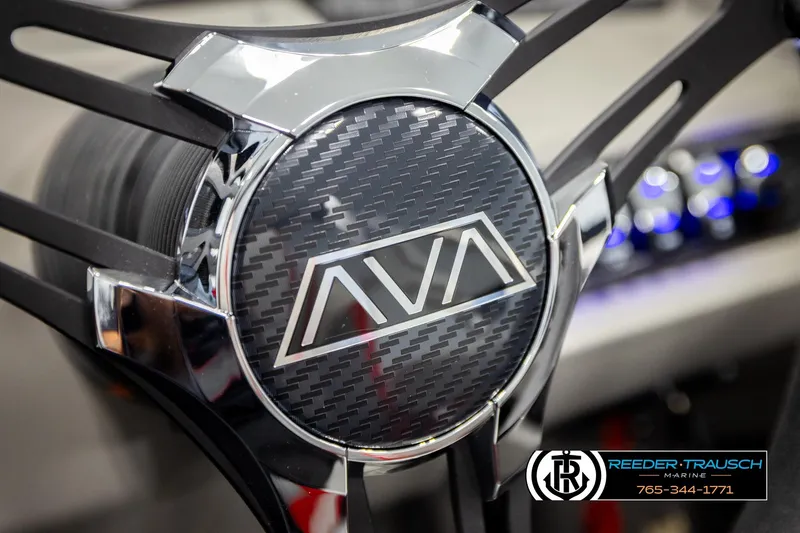 Slide: The Image of Steering wheel of 2026 Avalon LSZ VRB with carbon fiber design and chrome accents. - 35