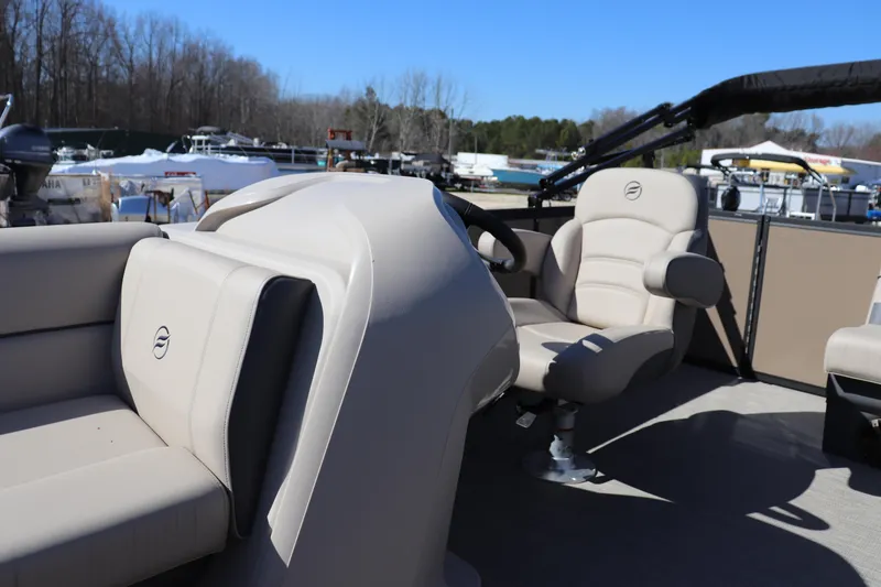 Slide: The Image of Luxury seating on 2025 Flagship Freedom 18 boat, showcasing modern design and comfort. - 4