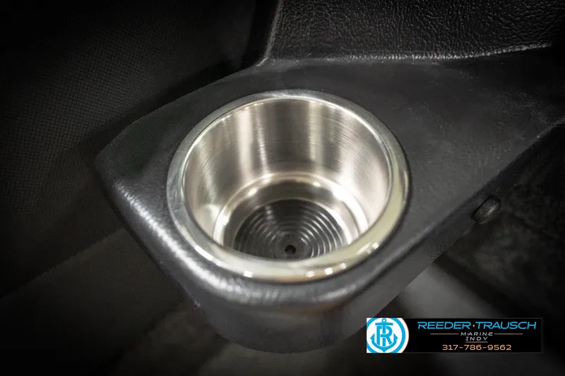 Slide: The Image of Cup holder in 2026 Lund 2275 Baron boat interior, featuring sleek stainless steel design. - 50