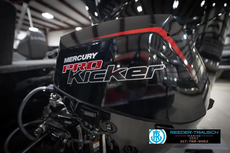 Slide: The Image of 2026 Lund 2275 Baron with Mercury Pro Kicker engine at Reeder-Trausch Marine showroom. - 59
