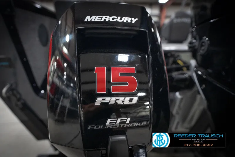 Slide: The Image of Mercury 15 Pro EFI FourStroke engine on 2026 Lund 2275 Baron boat. - 60