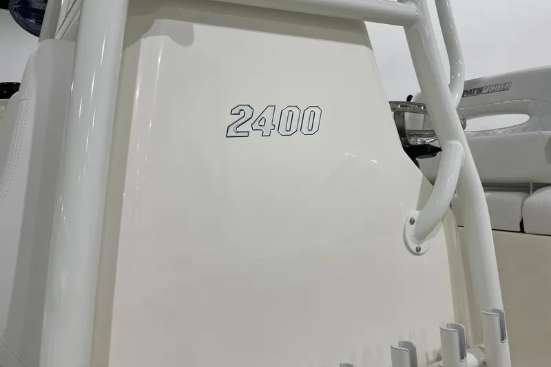 Slide: The Image of 2026 Pathfinder 2400 TRS boat interior with model number detail. - 16
