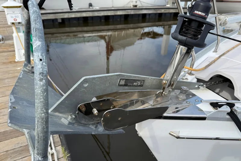 Slide: The Image of Anchor system on a 2011 Catalina 355 sailboat, featuring a Harken furler. - 17