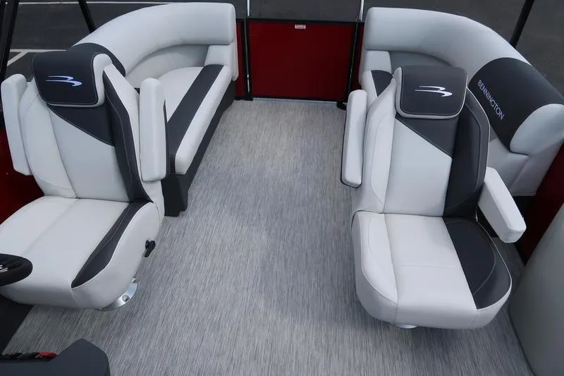 Slide: The Image of 2026 Bennington S Quad Bench 20 SSR interior with stylish seating and modern design. - 11