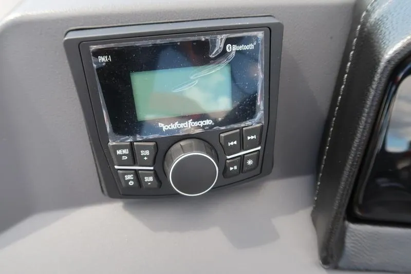 Slide: The Image of Bluetooth audio system in 2026 Bennington S Quad Bench 20 SSR boat. - 17