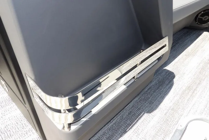 Slide: The Image of 2026 Bennington M Swingback 24 MSB interior detail with sleek metallic accents. - 17